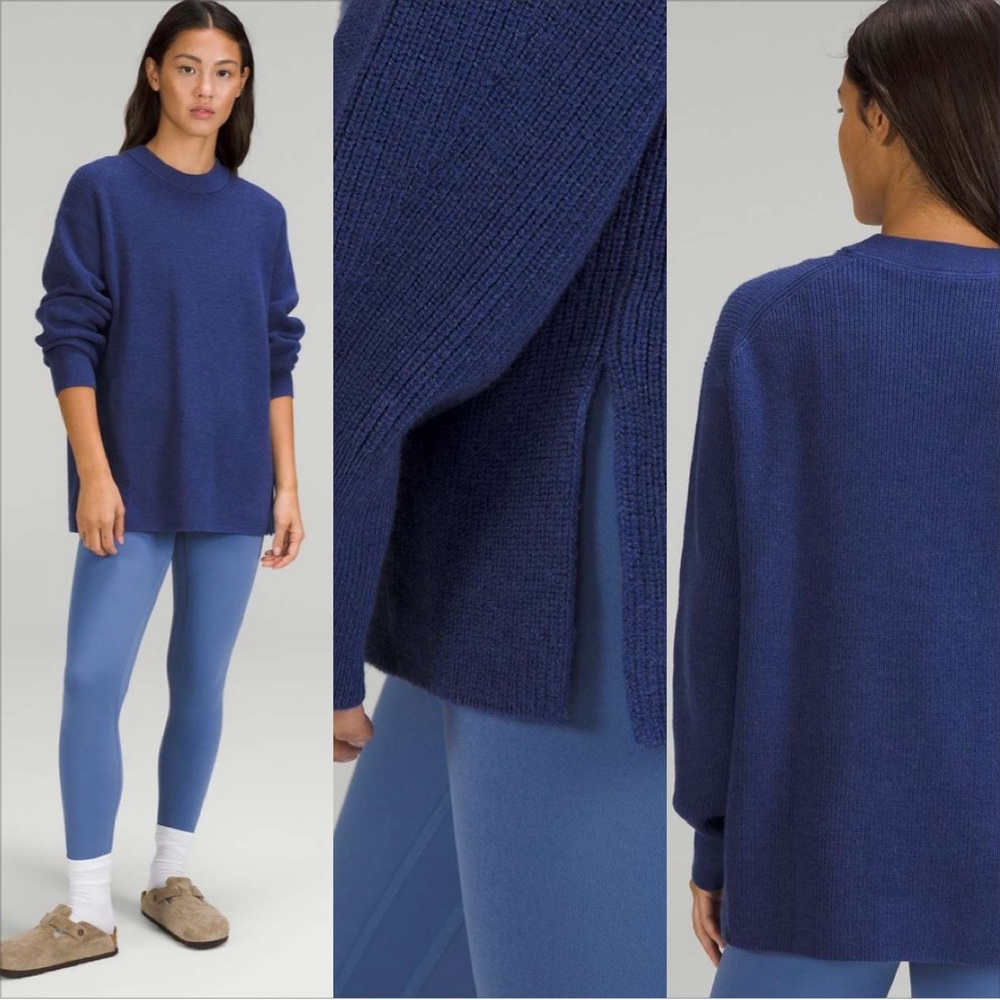 Lululemon Merino Wool-Blend Ribbed Crewneck Sweater